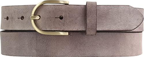 BELTINGER Damen-Gürtel aus weichem Vollrindleder Vintage-Look 3 cm | Leder-Gürtel für Damen 30mm | Schmaler Gürtel Used-Look mit goldener Gürtelschnalle