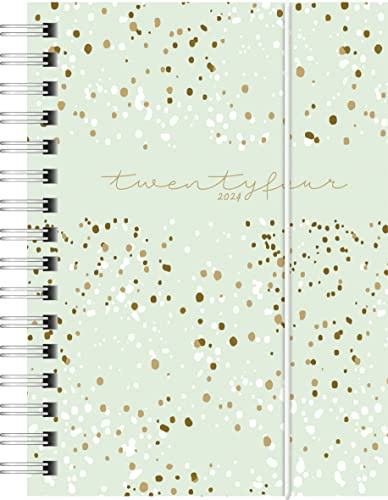 rido/idé Veckokalender Confetti modell perfect/teknik I 2024 2 sidor = 1 vecka bladstorlek 10 x 14 cm mint