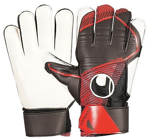 uhlsport Powerline Starter Soft Fußball Torwarthandschuhe für Kinder und Herren, Torwart-Handschuhe, Fussball-Handschuhe mit Handgelenkfixierung - atmungsaktiver Textilstoff