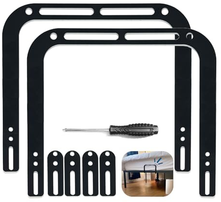 Benbuoo Anti Non Slip Mattress Retainer Bar Holder in Place Mattress Slide Stoppers Metal Bed Gripper to Prevent Sliding Footboard（2pcs）