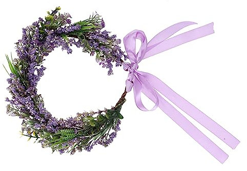 BIUDECO Blumen-Stirnband – Lavendelkranz – Stilvolle Künstliche Blumenkrone – Für Braut Party Abschlussball Geburtstag