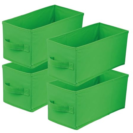 lavita Storage Box | Aufbewahrungsbox | faltbare Aufbewahrung Boxen 15 x 31 x 15 cm | Schubladen-Organizer Box| Ordnungssysteme fr Kleidung | Kleideraufbewahrung & Organisation | Grn | 4 stck