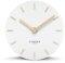 Cander Berlin MNU 2515 F - Reloj de mesa silencioso sin tictac, 15 cm, analógico, funciona con pilas, color blanco