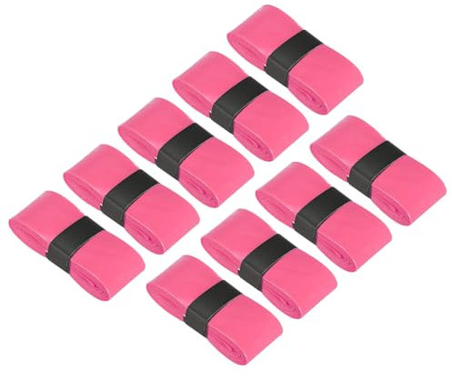 PATIKIL 1.1m Griffband Tennisschläger, 9er Pack 43,3 PU Overgrip Stretchy rutschfest Schweißabsorbierend Schläger Tape für Badminton Angelrute, Pink
