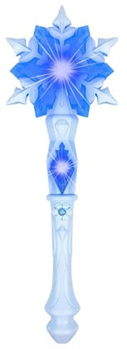 AOKWAWALIY Schneeflocke Magischen Zauberstab Led Schneeflockenlichter Leuchtender Zauberstab Blau Sternlicht Blinkende Zauberstäbe Für Eispark Party Cosplay Winter Weihnachtsparty
