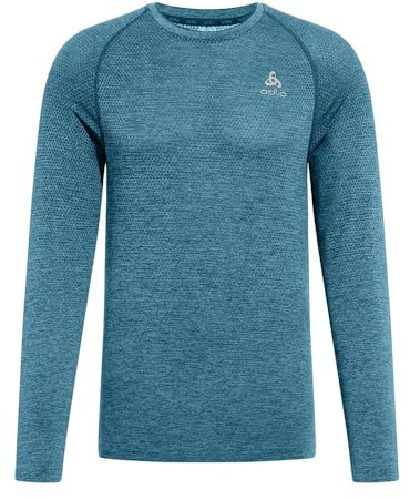 Odlo Laufshirt Herren Langarm Essential Seamless I Sport Shirt Männer I Sport Oberteil I Fitness Shirt