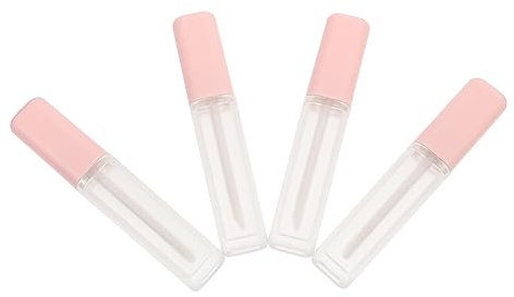 LABRIMP 4pièces Tube à Lèvres Plastique Avec Couvercle Contenants De Soins à Lèvres Flacon De Sous-emballage De Maquillage Tube De Sous-emballage Plastique Pour Cosmétiques Voyage