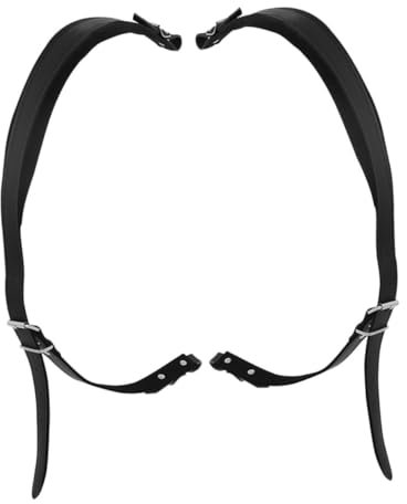 VICASKY Akkordeongurt Aus Leder 1 Paar Verstellbar für 16 Bässe bis 120 Bässe Universeller Akkordeon-schultergurt Schwarz