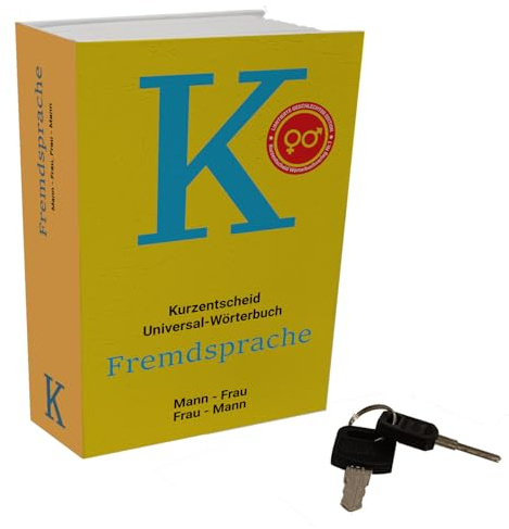 Kurzentscheid Booksafe - Geheimversteck für Wertsachen Perfektes Buchversteck Wörterbuch Übersetzung Mann Frau