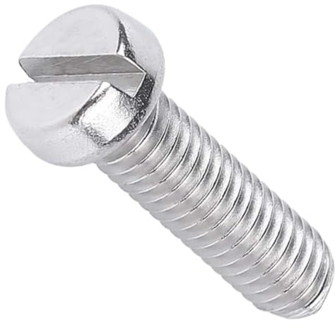 50Pcs M2.5 304 A2-70 Stainless Steel Slotted Flat Round Cheese Head Machine Screw Bolt(10mm)
