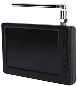 Portable TV with 5 Inch Color TFT-LED Display, 1080p Video, USB, Memory Card Slot, 1500mAh Battery, for Travel, Camping, Mini TV