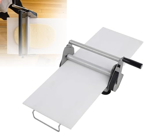 ZenSeFarin Sfogliatrice Manuale Pieghevole,Macchina per Pizza in Acciaio Inox 30.5cm/39.4cm,Stendipasta da Tavolo,Spessore Regolabile 0,5 a 27 Mm,per Preparare Pasta Sfoglia per Pasticceria,Rs101