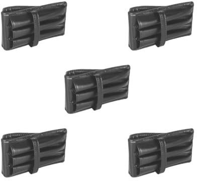 KSJOAIDDE Stifteetui aus Leder, 3 Fächer, mit Trennschlitz, Stifteetui für Universität, Schwarz, 5er-Set (schwarz), 15.8cmx7.6cmx2.6cm