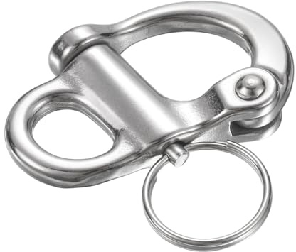 PATIKIL Grillete de liberación rápida de 2 pulgadas, acero inoxidable 316, grillete fijo para barco, conector de vela para acampar al aire libre, barcos náuticos, cadenas industriales para mascotas