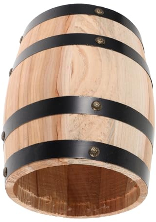MUELODSIC Porte-ustensiles en Bois Forme Tonneau 20 Cm Bois Carbonisé Rangement Couverts Pratiques Cuisine Salle à Manger Compact sans Couvercle Rangement Fête