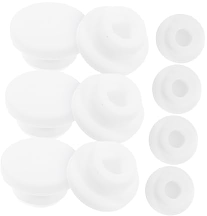 SHINEOFI 10 pcs Round Overflow Drain Caps for Bathroom Sink and Tub Overflow Cover Washbasin Seal Plug with Tight Water-Resistant Seal for Kitchen and Bathroom