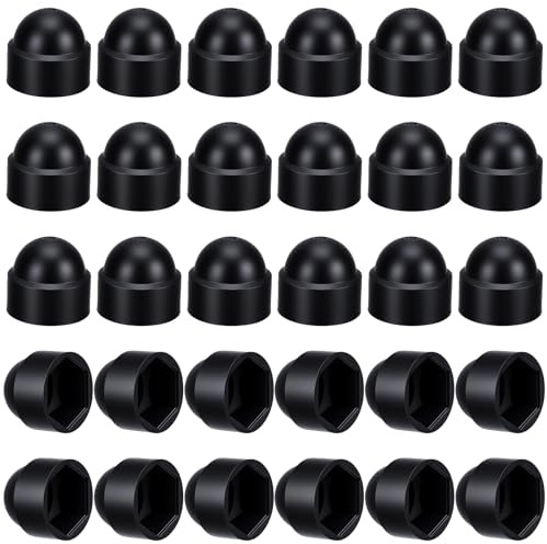 Classicseali 30PCS 19mm Nut Covers,Black Nut Cover Caps, Hexagon Nuts Cover Dome, Rubber Caps, for Bolt Hexs Hexagon Screws Easy Fit, Used in Machinery, Petrochemicals, Valves, Gas Pipelines,19mm