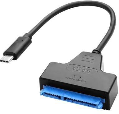 ELFJMZP Câble adaptateur USB-C 3.0 vers SATA-Prend en charge les disques durs/SSD SATA 2.5/3.5,fonction TRIM activée,câble en cuivre de 30cm,Plug&Play (USB-TYPE-C)