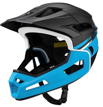 Erconsso Casco Integral de Bicicleta de Montaña - Forro y Visera Desmontables Casco | Equipo de Protección con Absorción de Impactos para - Ciclistas Principiantes y Expertos Mujeres y Hombres