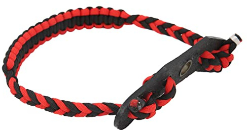 Chrees Élingue de Poignet pour Tir à l'arc, Sangle de Poignet en Corde de Nylon épaissie avec Boutonnière Réglable à 3 Trous, pour Arc Classique composé