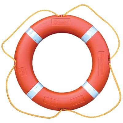 Glasdon SOLAS Approved Lifebuoy Throw Ring with Retroreflective Bands 30m Throw Line Lifesaving Rope Floatation Device For Boat Rescue Harbours Docks Water Marine Safety