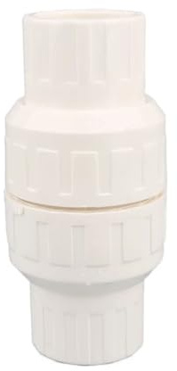 XieBin Clapet Anti-Retour en PVC for Conduite d'eau – Clapet Anti-Retour unidirectionnel for Aquarium, Aquarium et Irrigation de Jardin(White,40mm(Without Spring))