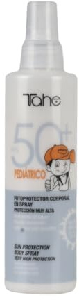 Tahe Sun Protect Protector Solar Niños Pediátrico Protección Solar en Spray para Niños Corporal FPS 50+ 200 ml