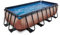 EXIT - Schwimmbad - 4x2x1m - Holz Optik