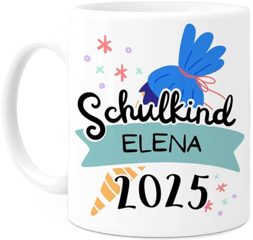 Tassenliebling® Schulkind Tasse personalisiert - Einschulung Mädchen Junge Geschenk zum Schulanfang Inhalt Schultüte für 1. Klasse Geschenk - Grundschule Vorschule