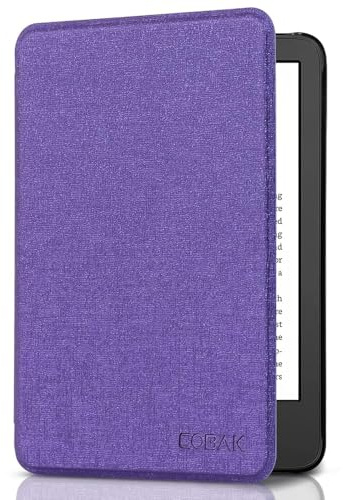 CoBak Hülle für 6 e-Reader 2024/2022 Vollständiger Schutz mit Auto Schlaf/Wach Funktion, Nicht kompatibel mit Kobo (Lila)