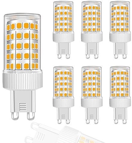ZFQ 6er G9 LED 10W G9 LED Warmweiß 3000K Lampe Ersetzt 50W-100W Halogen, 1000LM, Kein Flackern, Nicht Dimmbar, G9 Glühbirnen für Kronleuchter, Deckenleuchten, Wandleuchten, AC 220-240V