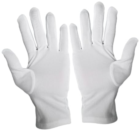 FRCOLOR 12 Pairs of Breathable Half-finger Work Gloves Men's Stain Gloves Cotton Suitable for Cleaning Party