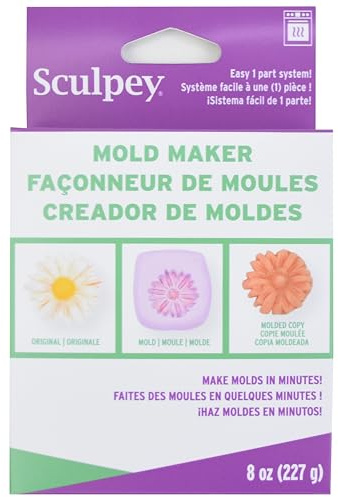 Sculpey Mold Maker Polymer Oven Bake Clay Compound for Making Detailed replicas, 8 oz., one Step Mold Making, Non Toxic