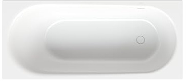 BetteComodo Badewanne, 170 x 75 cm, seitlicher Überlauf hinten, 1640-000AS, Farbe: Weiß glänzend