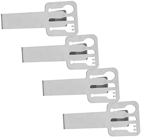 MAGICLULU 4pièces Pince à Nappe Acier Inoxydable Type Lot de Antidérapante pour Table Extérieur Et Pique-
