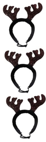 DOITOOL 3stücke Pet Antlers Haarschmuck Für Hunde Lustiges Weihnachts-stirnband Leichtem Material Hundekostüm-dekoration Für Festliche Anlässe Braun