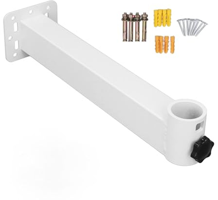 Kit Alliage D'Aluminium Support Mural L pour Poteau Compatible avec Parabole Rectangulaire V2, Antennes, Internet Satellite, Support Toit