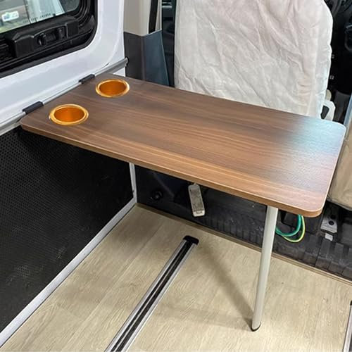 TRUNXUCL Wohnmobil Wandklapptisch, Klapptisch Wandmontage, Abnehmbarer Verschiebbarer Campingtisch, Leicht zu Verstauen, für Wohnwagen, Picknick, Computer Arbeitsplatzbock (Color : Brown, Size : 39x