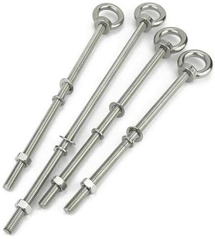 NHEISSCF Ringschraube, Ringmuttern, 3-5 Stück Augenmutter M6 M8 M10 M12 Augenschraube Edelstahl Mutter Schraube Fischaugenauge Schlupfloch Schraubenring Augenschraube langlebig (Color : M5x50mm)