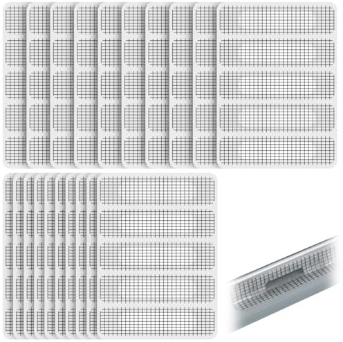 FOMGIIN 100 Stück Fliegennetz Reparaturset, Moskitonetz Fliegengitter Insektennetz Reparatur netz, Klettverschluss selbstklebender FensterMoskitonetz reparaturbandInsektenschutz selbstklebend, Grau