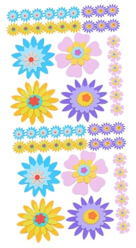 SAFIGLE 56 Stk 3d-blumenaufkleber Blumen-wanddekoration Blumenausschnitte Dekorativer Klebebandstift Kindergarten- Blumen-aufkleber Kinderzimmerdekoration Blumendekoration Eva-schaum