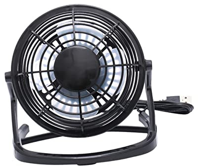 BELLIFFY Mini Ventilateur USB Portable Ultra Silencieux 4 pour Bureau et Table Noir et Facile à Transporter