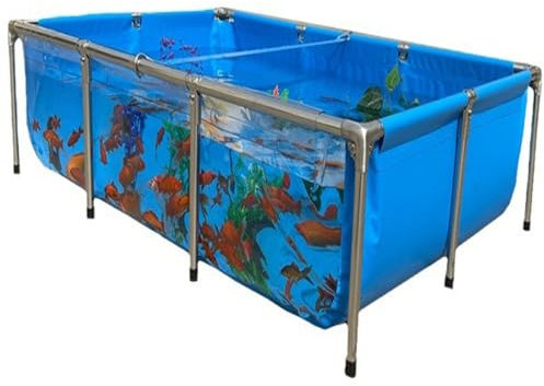 Aquariumbecken, PVC-Segeltuchteiche mit transparentem Sichtfenster und Ablassventil, temporärer Auffangbehälter für Salzwasserfische (150 x 100 x 71 cm)