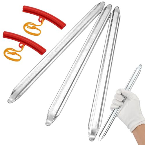 TESSTSY 3 Pezzi Leva per Pneumatici 30 cm con 2 Protezioni per Cerchi Leve Smontagomme, Attrezzo per Montaggio per Montaggio Riparazione Sostituire Attrezzi per Moto, Biciclette e Auto