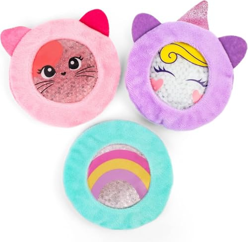 LotFancy Kühlpads Kinder, Gel Kühlakku mit Stoffhülle für Kinder, 3 Stück | Wiederverwendbare Kalt Warm Kompresse für Fieber, Weisheitszähne, Verletzungen