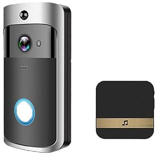 ZXLPHAZ Wireless Doorbell 720P HD Smart Home Wireless WIFI Doorbell Camera Security Video Intercom IR Night Vision AC Battery Operated Home Doorbell for Home School Office (Color : 3) (3)