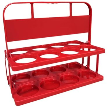 Bottle Carrying Case | Beer Bottle Holder - Beer Crate Organizer, Portable Box Beverage Carrier, Reusable 8-Pack Beer Carrier, Foldable Serving and Storage Crates, Cup Holder for Large Cups