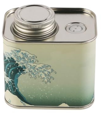 Laroal Lata de café de 150 g con Tapa para café, Frijoles, té, Cereales y azúcar (Azul océano)