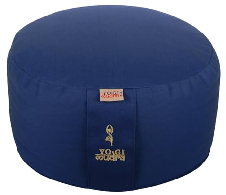 Ersatzbezug für Meditations- & Yogakissen rund Ø30x15 cm – Baumwoll-Kissenbezug mit Kordelzug – Sitzkissen Bezug für Yoga & Meditation – ohne Füllung