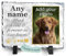 Spoilt Rotten Pets Natural Slate Plaque With Grey Marble Much Loved & Forever In Our Hearts Design Personalised With Your Pets Photo, Name and Date Memorial, Dog, Cat, Pet Gravestone